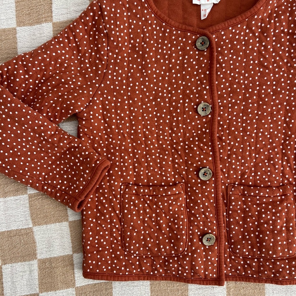 Cat & Jack Rust Polka Dot Kids Jacket